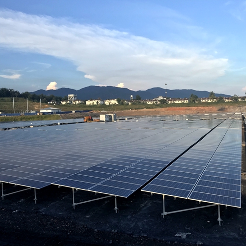  60.4 ميجا واط مشروع تركيب الأرض الشمسية في ماليزيا 2017 